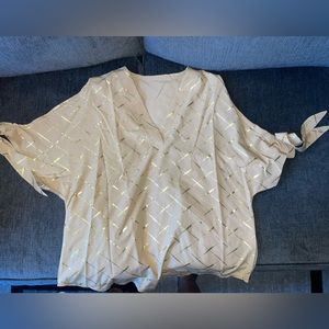 Shein work blouse beige